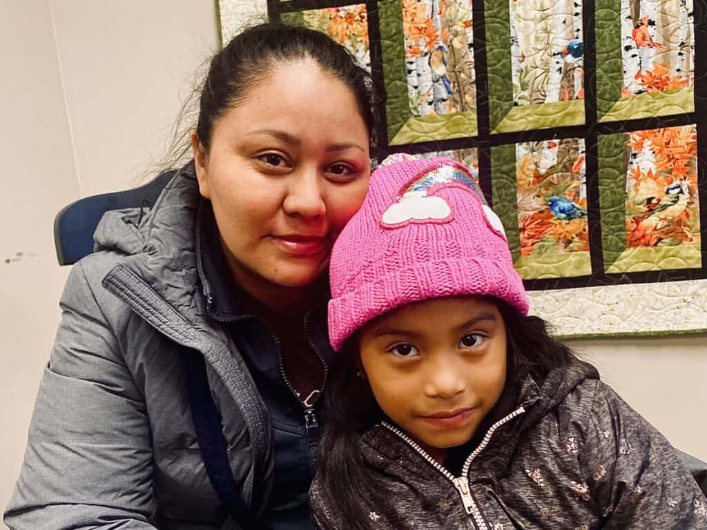 Gloria and her daughter